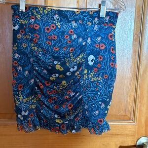 Free People Navy Floral Mini Skirt